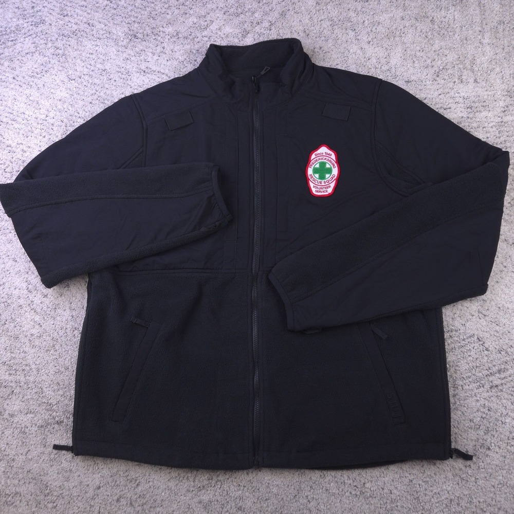 5.11 Tactical Fleece 2.0 Jacket Mens XL Black Water Resistant Full Zip 78026
